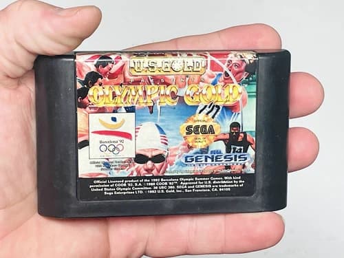 Olympic Gold Barcelona 92 - Authentic Sega Genesis Game - Tested & Works
