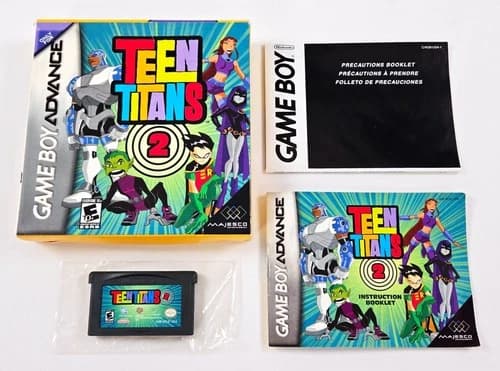 TEEN TITANS 2 COMPLETE CIB 2006 Authentic Nintendo Game Boy Advance GBA
