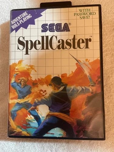 Sega Master System SpellCaster Cartridge Game - Tested/Works - Complete CIB