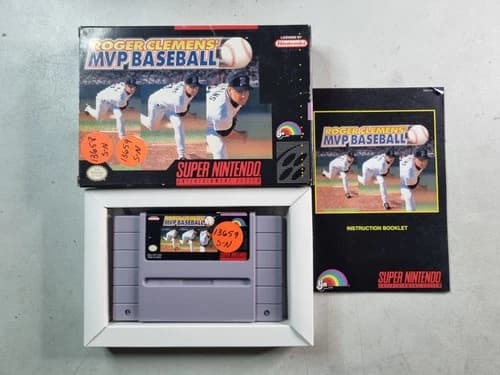Roger Clemens' MVP Baseball Super Nintendo Entertainment System SNES COMPLETE