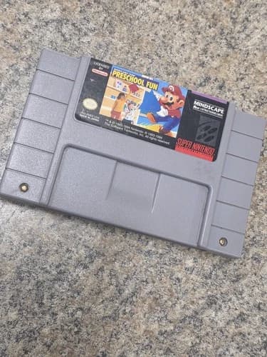 Mario's Early Years: Preschool Fun (snes) cart only Tested Works Super Nintendo