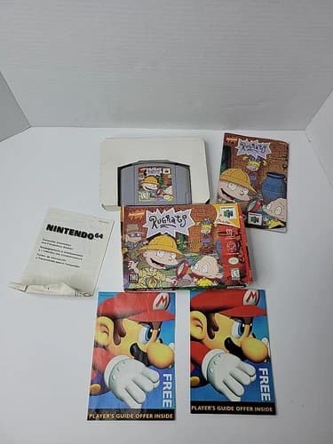 Rugrats Scavenger Hunt COMPLETE CIB (Game box manual) Nintendo 64 N64