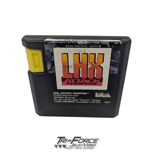 LHX Attack Chopper Sega Genesis SG Authentic Cat ONLY tested