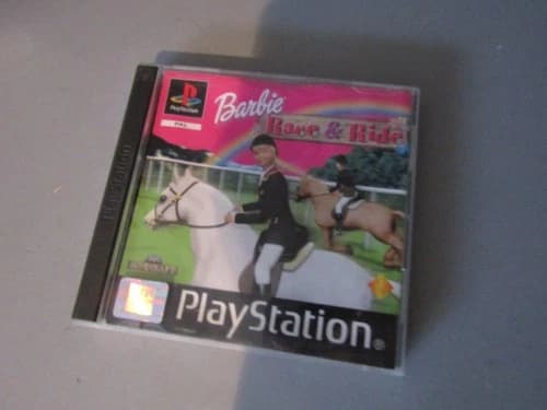 PLAYSTATION 1 GAME , BARBIE RACE AND RIDE
