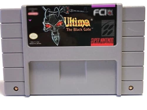 Ultima VII: The Black Gate (Fan-Made Custom-Built SNES Cart) – GAME ONLY