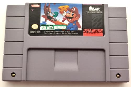 Mario's Early Years: Fun With Numbers (Super Nintendo SNES, 1994) *Cart Only*