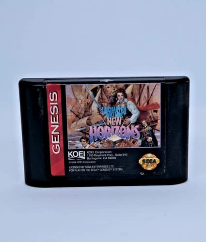 Uncharted Waters New Horizons (Sega Genesis, 1994) Cart ONLY