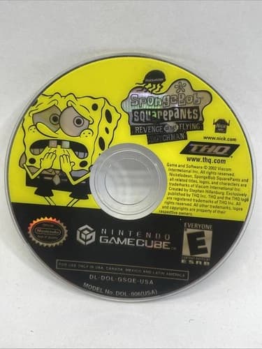 SpongeBob SquarePants Revenge of the Flying Dutchman Nintendo Gamecube Disc Only