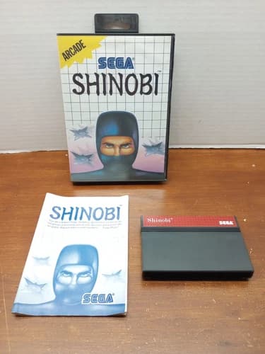 SHINOBI SEGA MASTER SYSTEM MEGA GAME CARTRIDGE COMPLETE