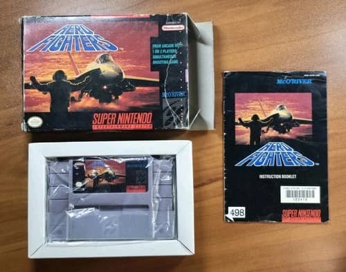 Aero Fighters (SNES) Super Nintendo CIB Complete Box MC O'River 1994 RARE