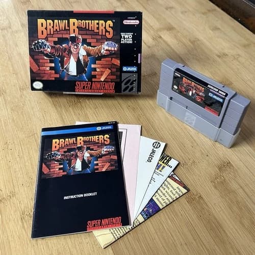 Brawl Brothers | Super Nintendo | CIB Complete In Box | W/ Registration Card