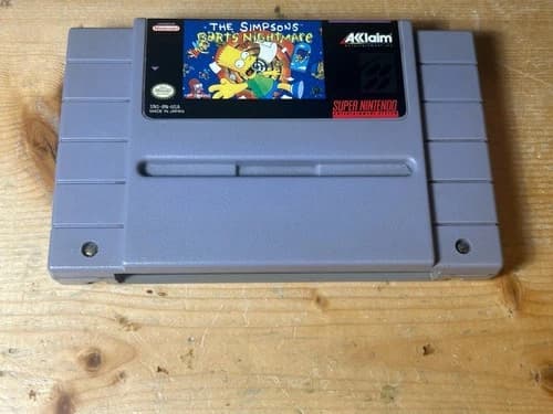 SNES The Simpsons Bart's Nightmare TESTED WORKING AUTHENTIC Ships Free