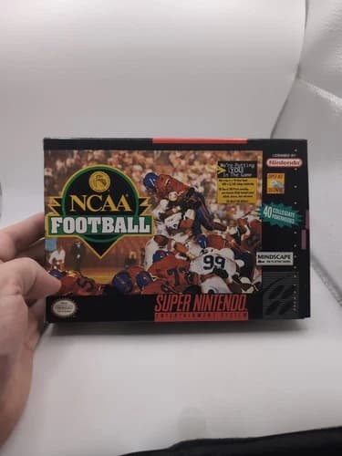 NCAA Football Super Nintendo Entertainment System SNES Complete in Box