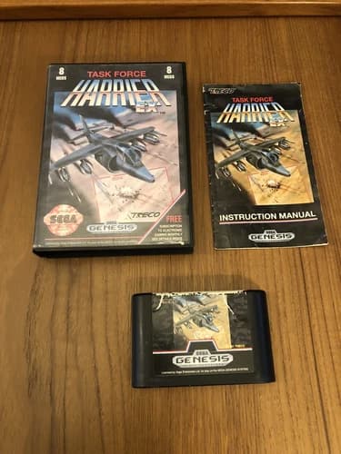 Task Force Harrier EX RARE Sega Genesis Complete!