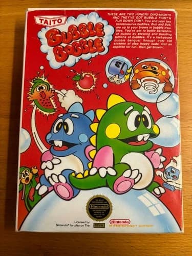 Bubble Bobble (Nintendo NES, 1988) Complete in Box!