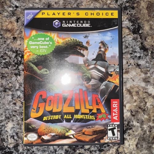 Godzilla Destroy All Monsters Melee (Nintendo GameCube, 2002) CIB Complete Works