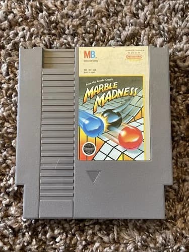 Marble Madness (Nintendo, NES) Authentic Cart Only - Tested - Free Shipping