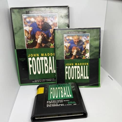John Madden Football (Sega Genesis, 1990) Cardboard Box Variant CIB