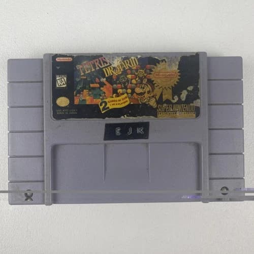 Tetris and Dr. Mario GAME ONLY - SUPER NINTENDO SNES - 1231a