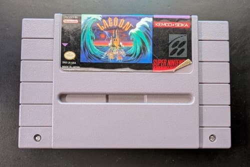 Lagoon (Super Nintendo SNES, 1991) Authentic Tested Working