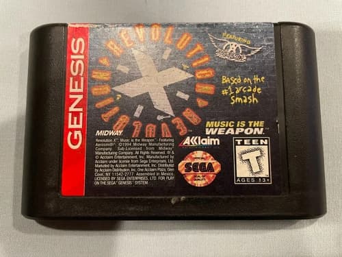 REVOLUTION X - 1994 Sega Genesis Midway/Acclaim Video Game (Cart Only) - WORKS!