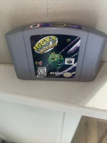Iggy’s Reckin’ Balls Nintendo 64 N64 Authentic Cartridge Only Tested Free Ship