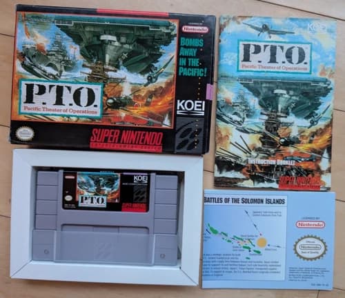 P.T.O: Pacific Theater of Operations (Super Nintendo SNES, 1993) Complete