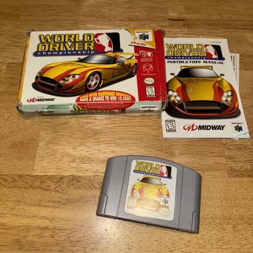 World Driver Championship (Nintendo 64 N64) CIB Manual Authentic Tested Working