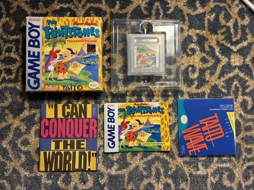 The Flintstones: King Rock Treasure Island Game Boy 100% CIB Complete In Box