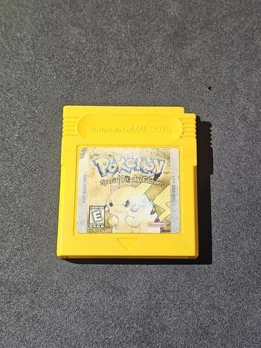 Pokemon Yellow Version Pikachu Edition GameBoy Authentic New Battery Cleaned