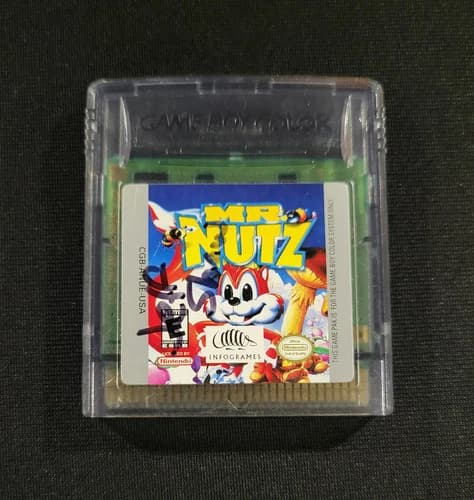 Mr. Nutz (Nintendo Game Boy Color, GBC, 1999) Cartridge Tested