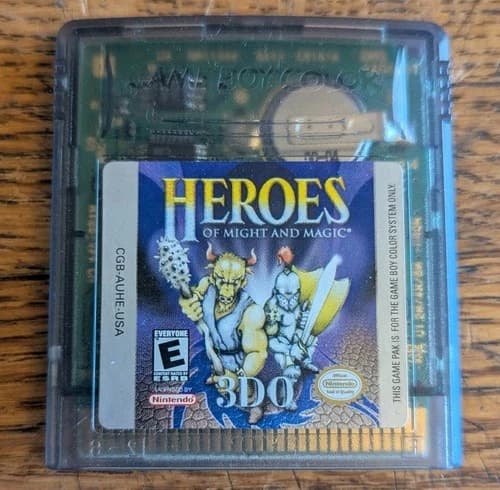 Heroes of Might and Magic (Nintendo GameBoy Color, GBC, 2000) Authentic Tested