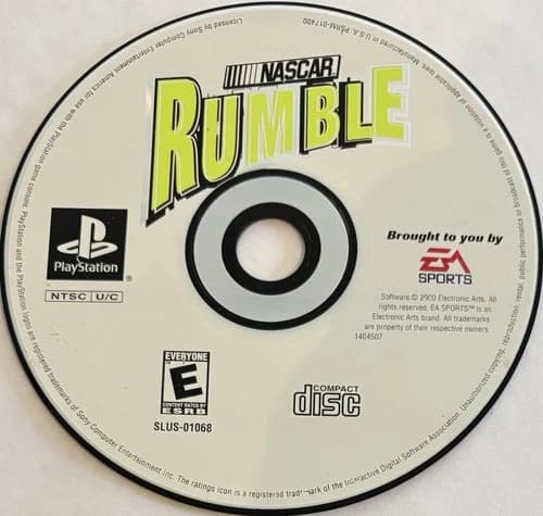 NASCAR Rumble (Sony PlayStation 1, PS1) DISC ONLY | NO TRACKING | M2744