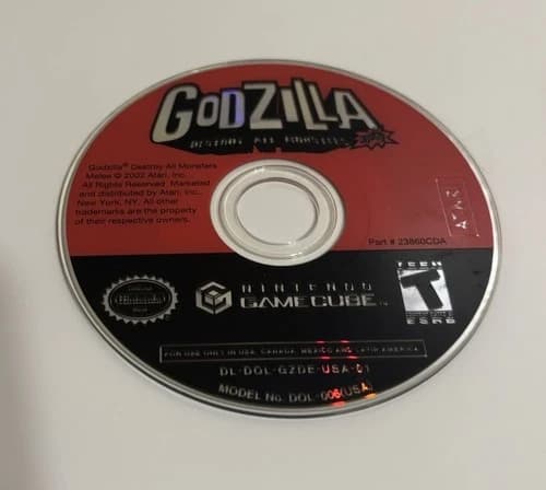 Godzilla Destroy All Monsters Melee Gamecube Game Tested/Working Loose Disc