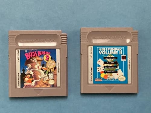 Bugs Bunny Crazy Castle 2 and 4-in-1 Funpak Volume 2- Gameboy- Authentic- Tested