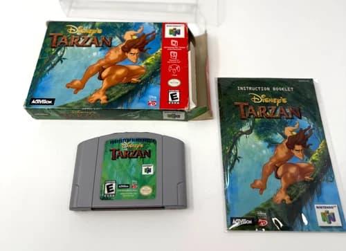 Disney's Tarzan N64 Blockbuster CIB Excellent w/ case