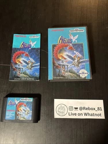 Phelios Sega Genesis Rare COMPLETE w/ Box manual game
