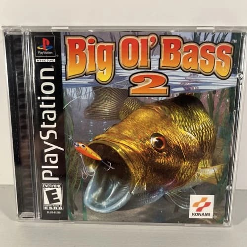 PS1 Big Ol' Bass 2 Sony PlayStation 1 With Registration Card