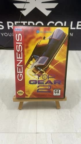 Top Gear 2 (Sega Genesis, 1994) Authentic Game Cartridge, CIB Complete