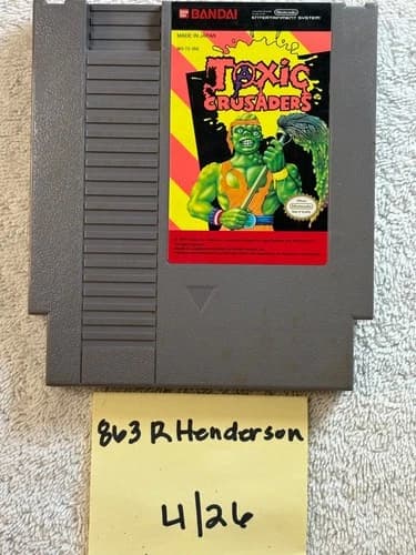 Toxic Crusaders Nintendo NES Authentic Tested Contacts Cleaned