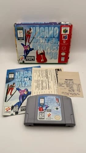 Nagano Winter Olympics '98 (Nintendo 64, 1998) N64 CIB complete manual receipt