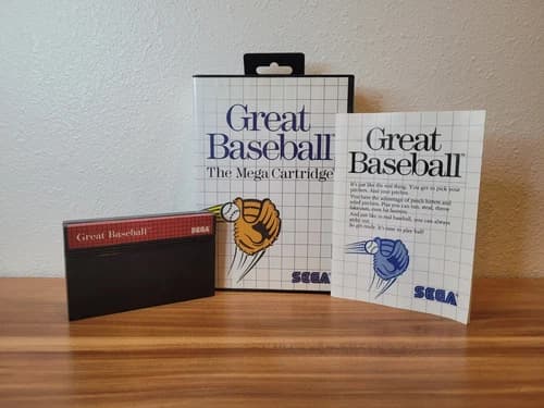 SEGA MASTER SYSTEM GREAT BASEBALL AUTHENTIC TESTED WORKING
