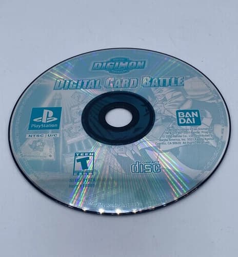 Digimon Digital Card Battle Sony PlayStation 1 2001 PS1 Disc Only Rare HTF