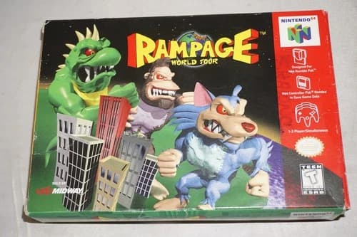 Rampage World Tour (Nintendo 64 N64) Complete in Box w/ Reg Card CIB