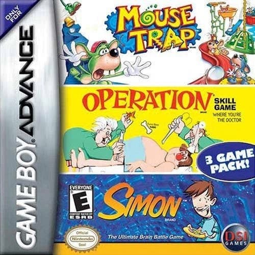 Mouse Trap/Operation/Simon - Game Boy Advance GBA Game