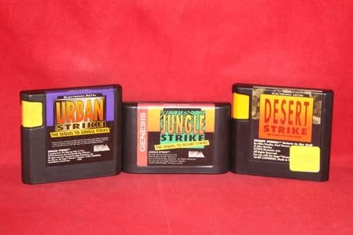 Desert Strike, Jungle Strike, Urban Strike (Sega Genesis) Authentic Cartridges