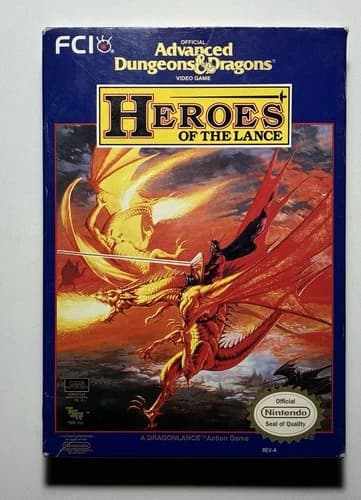 Advanced Dungeons & Dragons: Heroes of the Lance NES-CIB Very Nice All Inserts