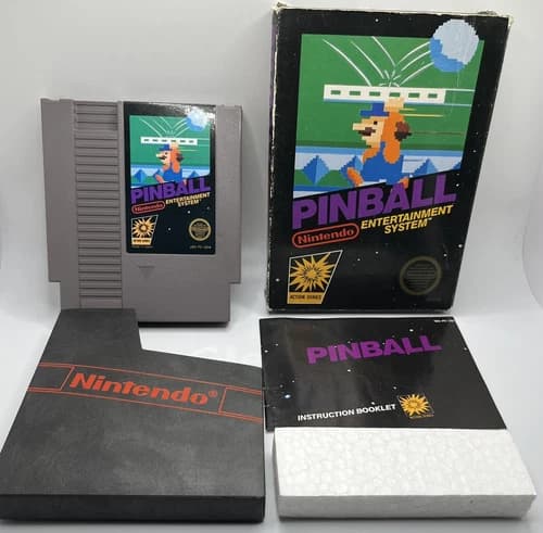 Pinball NES Nintendo Complete CIB Authentic! Tested Working. Box Manual Game