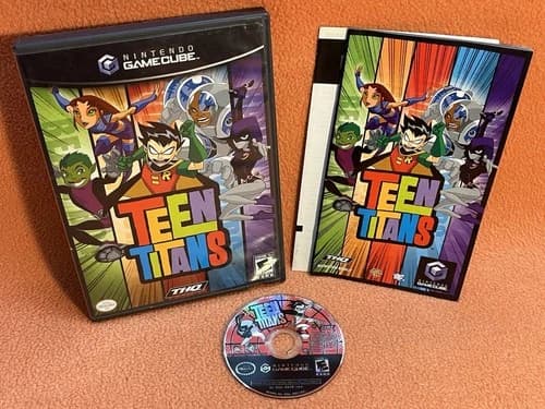 Teen Titans Nintendo GameCube Black Label Tested Complete OEM Case!