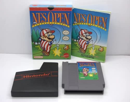 NES Open Tournament Golf Nintendo NES CIB Complete In Box Super Mario Tested